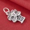 S999 Sterling Silver Retro Lion Dance Charm - Handmade DIY Bracelet Pendant
