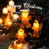 10LED Gingerbread Man LED String Lights Christmas Home Decoration Home Xmas Tree Hanging Ornaments New Year Holiday Party Lights