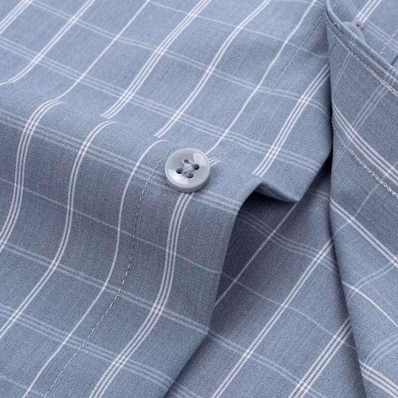 FIRS Men's Business Casual Wrinkle-Resistant Plaid Shirt