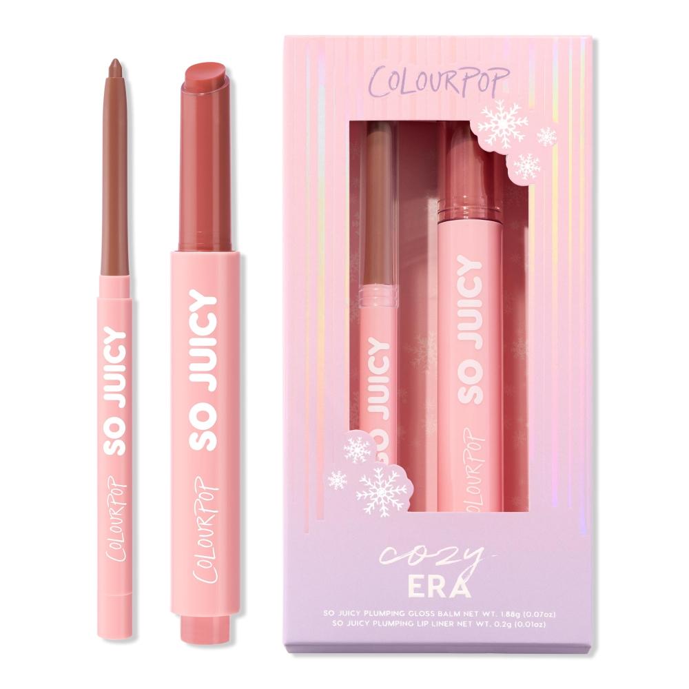 

Colourpop Cozy Era So Juicy Plumping Gloss Balm Plumping Liner Kit