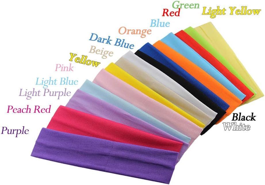 Marofusa BetterJonny Knoten-Stirnbänder für 15 Elastischer Übungsgürtel Unisex Haar-Accessoire für und mehr 15 Stück Stirnbänder, dehnbar, feuchtigkeitsableitend,