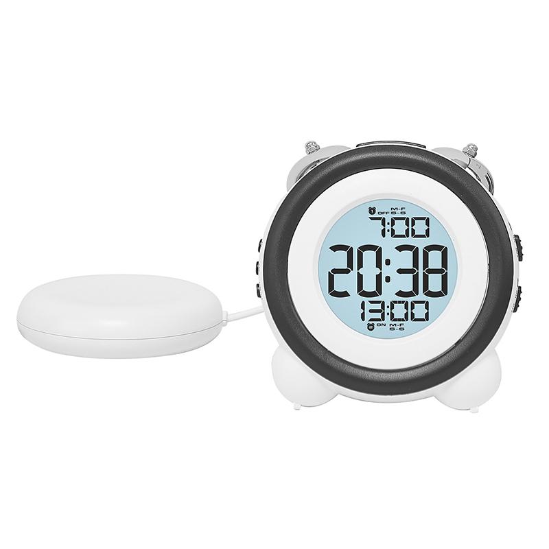 Super Loud Vibration Alarm Clock With Vibrator Multi-Functional Dual Alarm Clock For Heavy Sleeper Deaf Hard Of Hearing Snooze