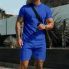 Summer Men's Polo Zipper Collar Versatile Casual Loose Texture Short Sleeve Shorts Sport Set