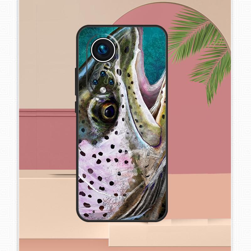 Rainbow Trout Fishing Skin Case For Honor Magic 5 6 7 8 Pro Honor 400 Lite 200 X9c X9b X9a X8b X8a X8c 50 70 90 Cover