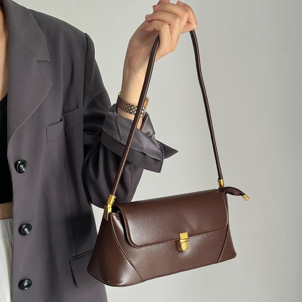 Retro-Nischen-Design-Achseltasche, kombiniert mit hochwertiger texturierter einfarbiger Einzel-Schulter-Handtasche, geeignet für Damen-Multifu