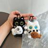 Cute Black Cat White Cat Toy Bag Pendant Charms Car Accessories Kids Room Decor Cat Lovers Gift Bag Charm