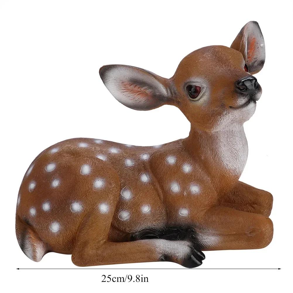 

Simulated Sika Deer Garden Decor Scene House Patio Ornaments Resin Animal Model коричневый