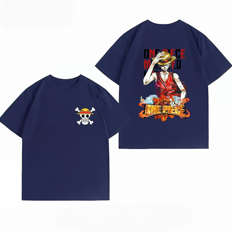 Unisexs Clothing New 100 Cotton Breathable Summer TShirt One Piece Luffy Print Casual Streetwear Unisexs Tops