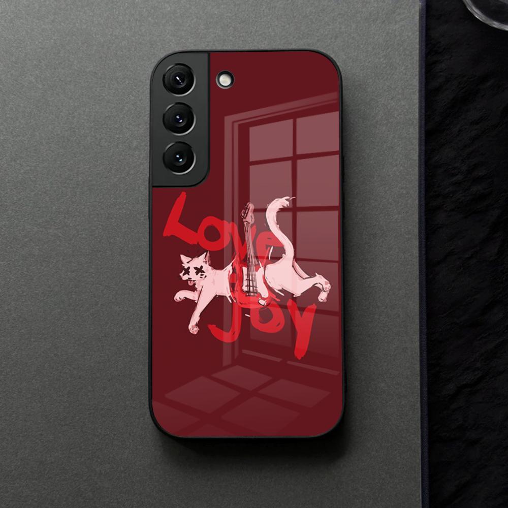 Cartoon Lovejoy Band Phone Case Glass For Samsung Galaxy S21 S26 S25 S22 S20 S24 S23 Ultra Fe Plus A16 A34 A54 A24 Coque