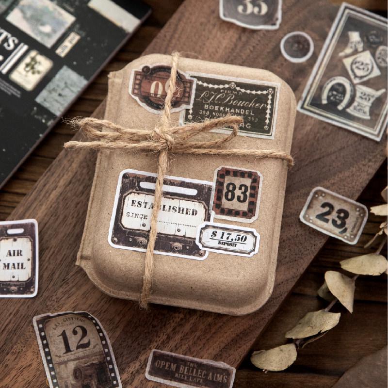 Lost Letter Series: Retro Dual Material Number Labels for DIY Journal Decoration