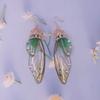 Long Butterfly Wing Dangle Earrings for Women Vintage Rhinestone Fairy Wing Drop Earrings Bohemian Party Jewelry Gift