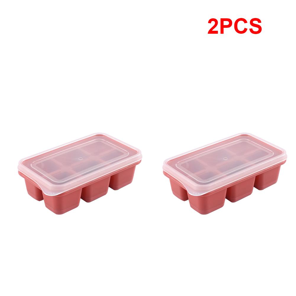DIY Ice Cube Trays with Lids Silicone Ice Cube Square Molds PP Material Ice Cube Molds for Whiskey Cocktails Mold Accessories