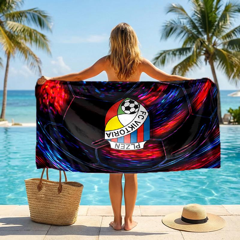 Fc Viktoria Fashion Beach Towel: Ideal for Summer Adventures Soft, Absorbent and Quick Drying Suitable for Swimming and Bathing