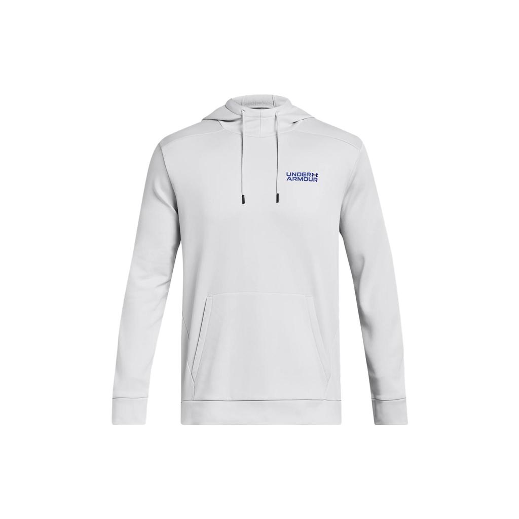 Under Armour Fleece Graphic Letter Print Hoodie Men Hoodies Light-Gray 1379745-014