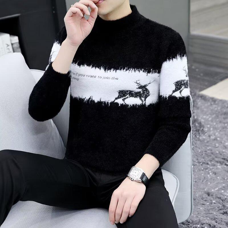 Japanese Harajuku Trend Autumn And Winter New Style Literary Fashion All-Match Laid-Back Minimalist Men's Sweater Knitwear