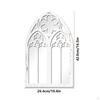 Gothic Window Mirror Self Fake Sticker Easy to Install Opp Bag Mz477a