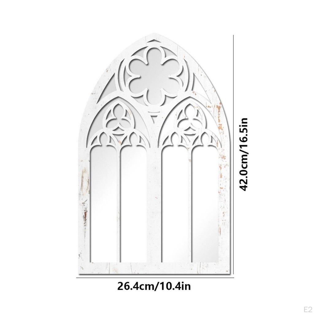 Gothic Window Mirror Self Fake Sticker Easy to Install Opp Bag Mz477a