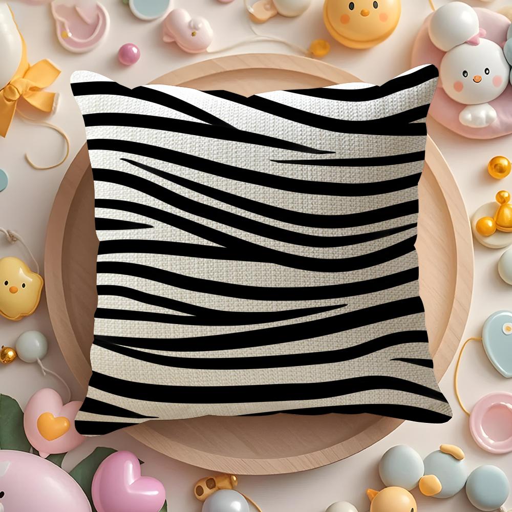 Black And White Minimalist Style Pillow Case Sofa Living Room Bedroom Headboard Backrest Cushion Square Cushion
