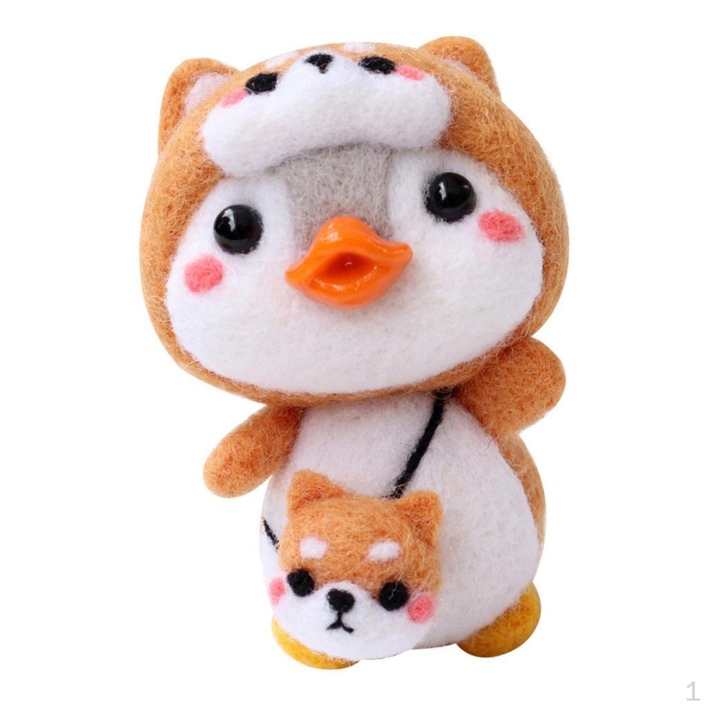 

Animal Penguin Felting for Dry Felting, Wool with Tool Starter Christmas Doll penguin shiba