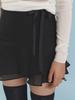 Leobeumimonseuteo Love Ribbon Sheer Layered Wrap Skirt_Bk
