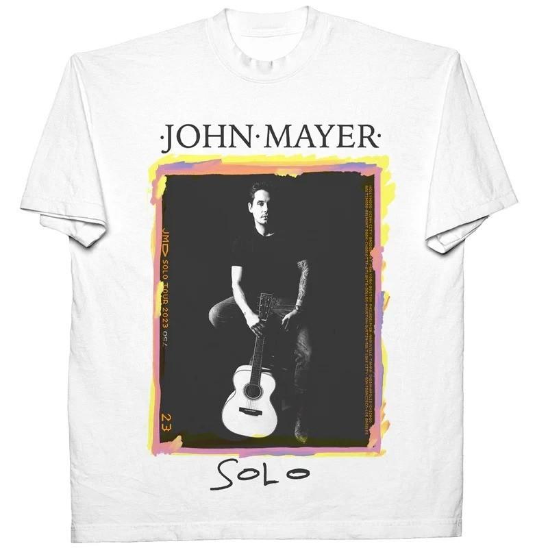 

John Mayer Solo Tour White TShirt Tour Concert Full Size S to 5XL BL1700 Unisex T-Shirt XL