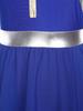 Womens Liturgical Dance Dress Metallic Shiny Cross Sequins Sleeveless Color Block Patchwork Irregular Hem Performance Gown
