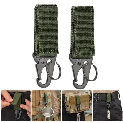 2 Piezas Escalada al Aire Libre Camping Táctica Hebilla Colgante Cinturón de Nailon Hebilla Triangular Herramienta Accesorio Mosquetón Llavero YSX