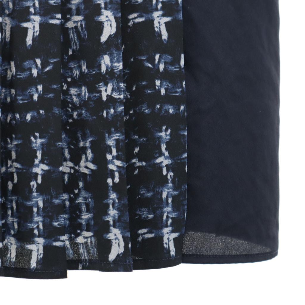 MAX&CO No Sleeve Pleated One Piece 38 Navy Women Used