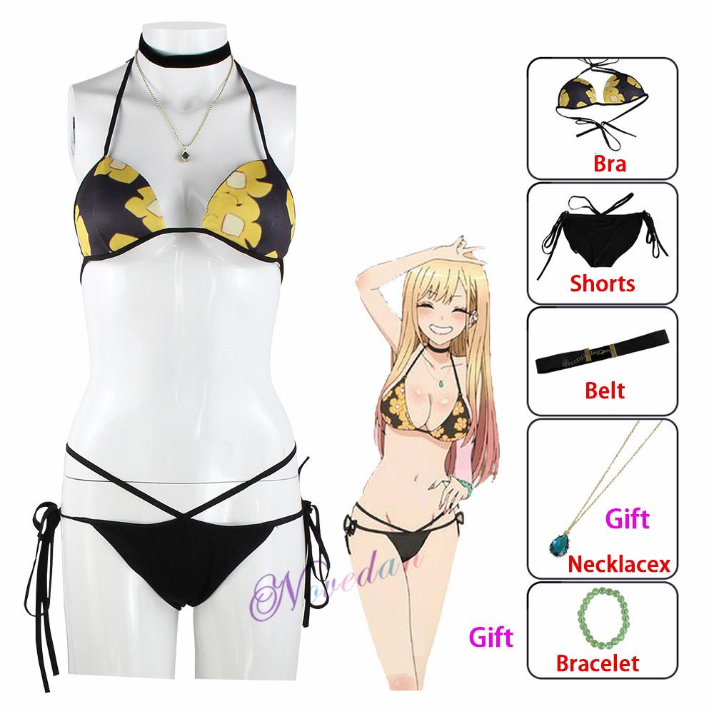Anime My Dress Up Kitagawa Marin Maillot de Bain Bikini Costume Cosplay Costume de Lapin Maillot de Bain Vêtements de Plage S&Kitagawa Marin