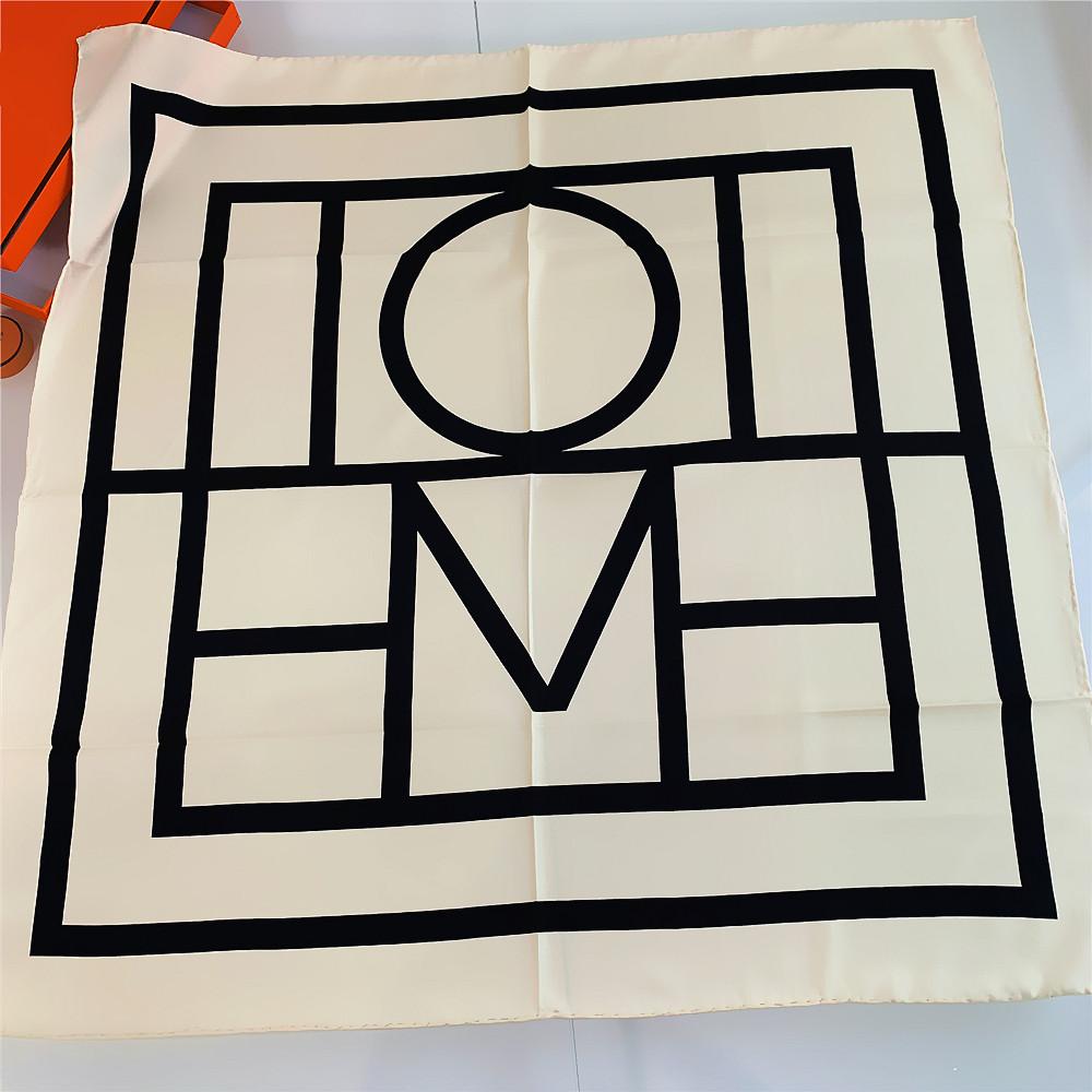 

90 см ручной работы скрученный вручную шелковый шарф из саржи для женщин с геометрическим принтом квадратные шарфы накидки эшарпы шелковые платки женская бандана хиджаб 90CM x 90CM белый