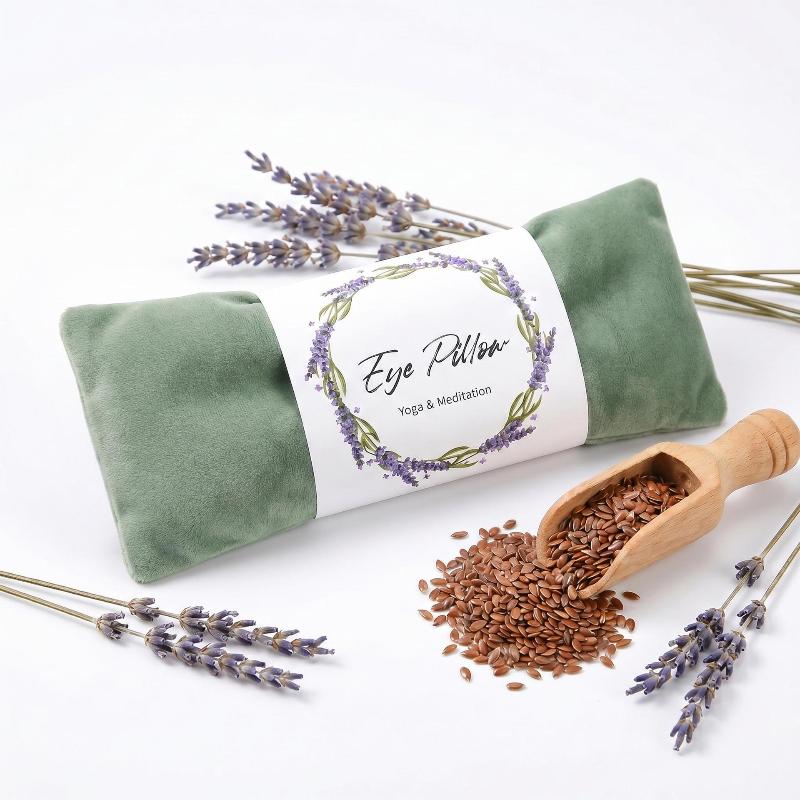 Aromatherapy Lavender Eye Pillow Hot Cold Compress for Dry Eyes Relief Sleep Aid for Meditation Yoga Home Use 1Pcs