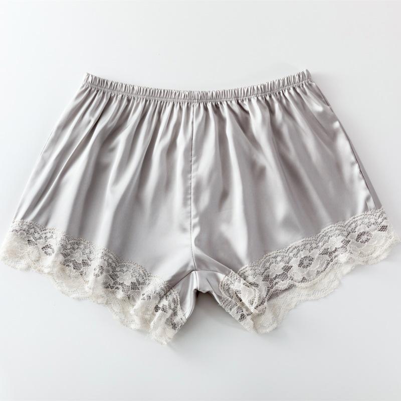 Women's Lace Trim Anti-Exposure Silk-Inspired Loose Shorts - Plus Size Summer Safety Leggings