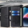 Coque portefeuille - E.F.CONNECTION - pour iPhone 14 - Noir - Souple - Fermoir magnétique