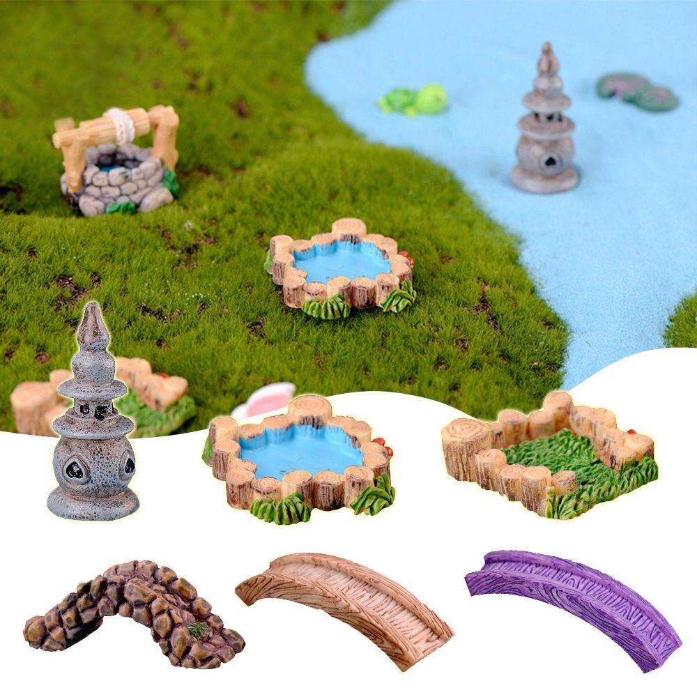Garden Diy Fairy Miniature Water Well Bridge Lighthouse Mini Decoration Craft