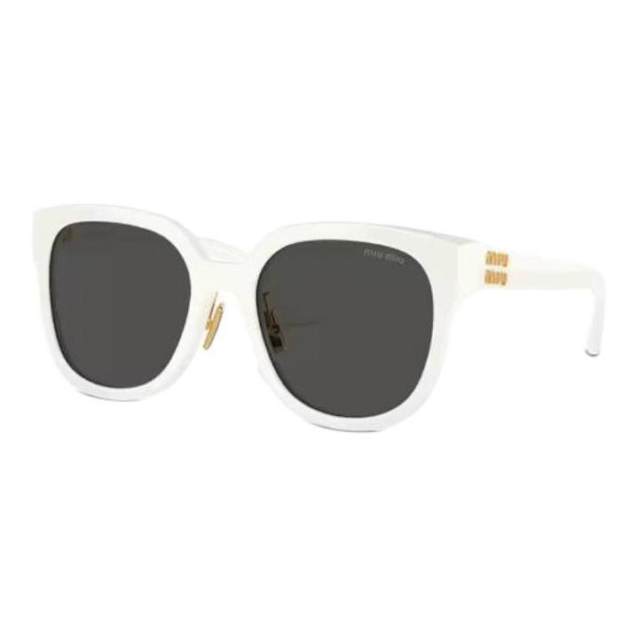 

Miu Miu Logo Irregular Frame Sunglasses Unisex sunglasses White MU01ZS1425S0 Basic Packaging-Eyeglass Case+Box,55
