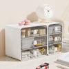 Transparent Design Desktop Drawer Box Large Capacity Multifunctional Storage Shelf Space Saving Desk Pen Holder Office
