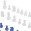 Chess Pieces Only PS Plastic Replacement   Chessmen Figurine Pieces 49mm Height King for Party Relaxing(Black White )
