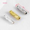 50Pcs Spacer Bead Diy Findings 2X8Mm Tube Beads For Jewelry Making Gold Plated Beads Separators For Bracelets Accessories
