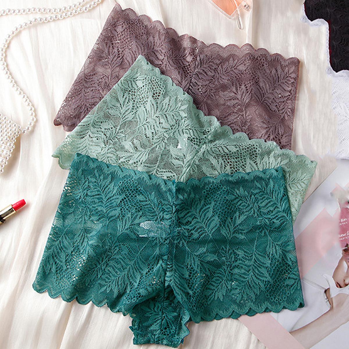 

3Pcs Sexy Underwear for Women V-Waist Shorts Women S Underwear Lightweight Soft Lace High Waist Panties XL