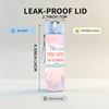 1PC Thank You Mom Pastel Art 750ml Color Plastic Sports Water Bottle Leakproof Flip Straw Lid Suitable for Sports Office Home Use