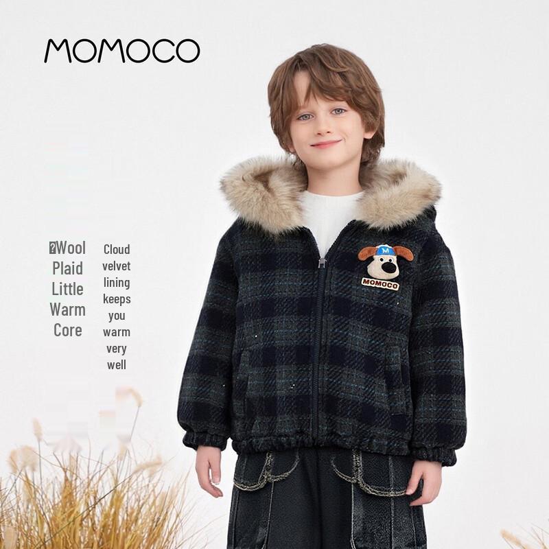 MOMOCO Kids  Hooded Winter Plush Padded Jacket 120