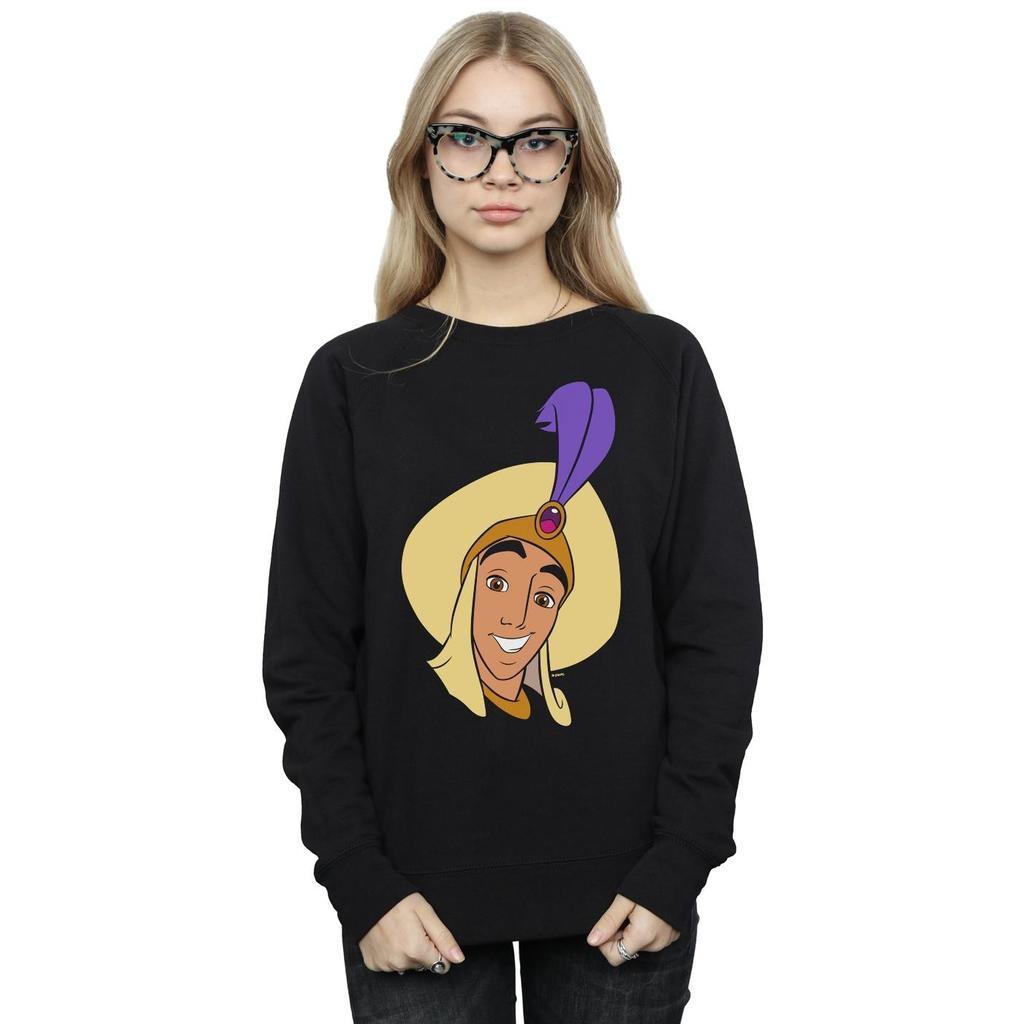 Disney Womens/Ladies Aladdin Prince Ali Face Sweatshirt