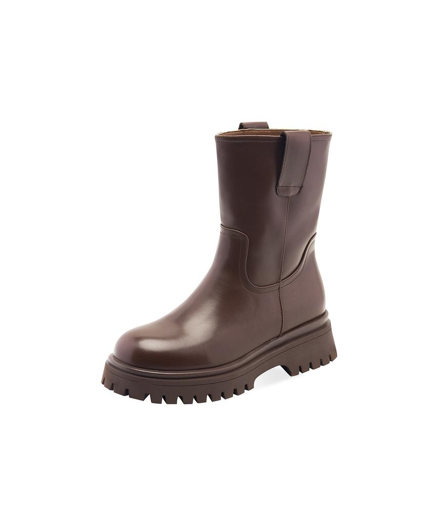 Spur Ivy Platform Mid-Calf Boots 5Cm -Sa9053 (2Color)