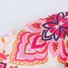 Spring 2025 Women's European & American Style Belted Printed Midi Dress
