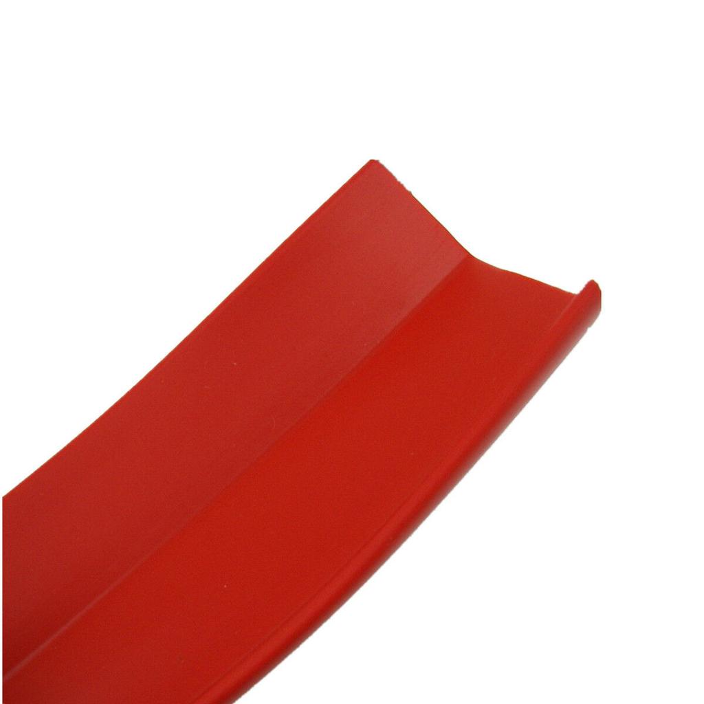 2.5M Red Rubber Car Front Bumper Spoiler Lip Splitter Valance Chin Protector Kit