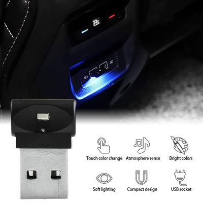 Mini USB LED Car Light Auto Interior Atmosphere Light Emergency Lighting Light PC Auto Colorful Decorative Lamp Car Accessories
