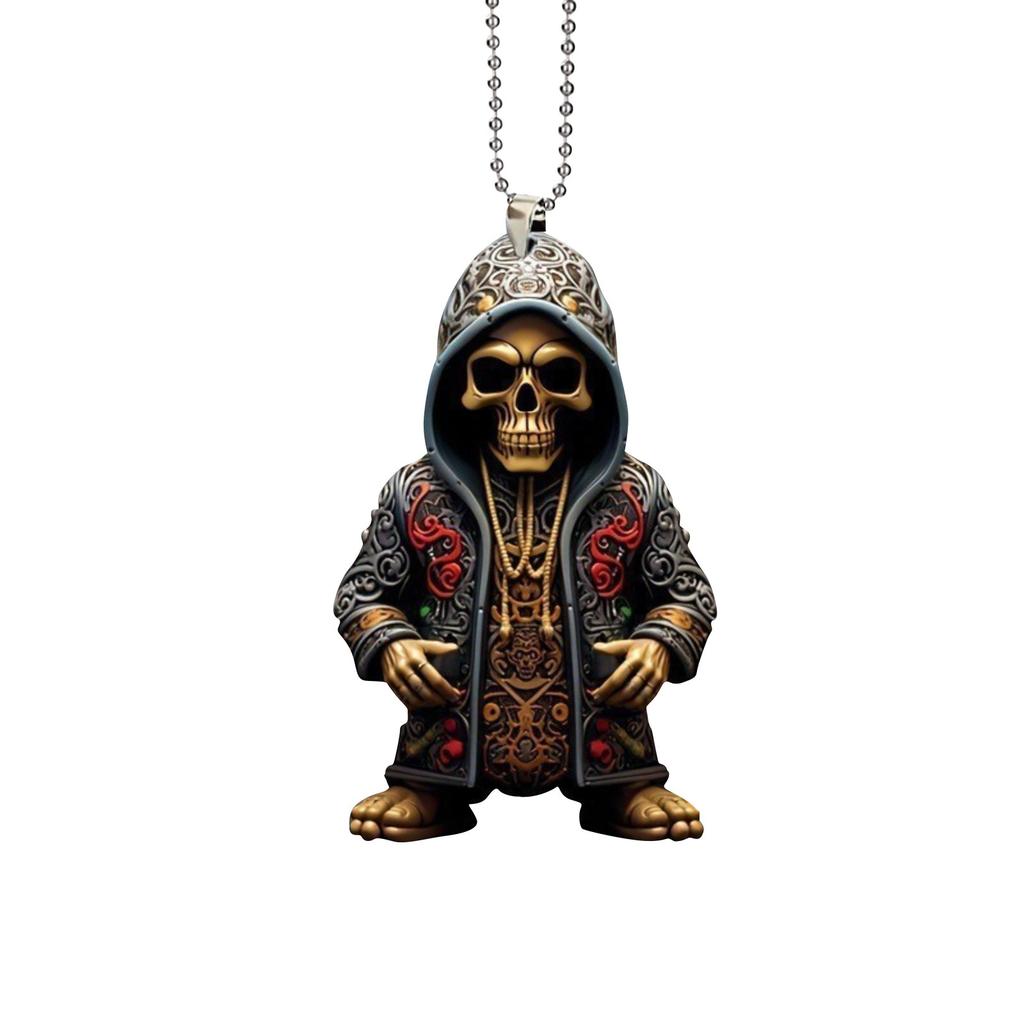 Skeleton Man Creative Car Decoration Acrylic Flat Pendant
