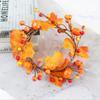 Harvest Festival Maple Leaf Wreath 12cm Inner Diameter Artificial Maple Leaf Candle Rings Wreath