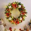 2025 Christmas Wreath Front Door Wreath Lights Vintage Farm Wreath Pine Cones Fall Thanksgiving Xmas Decor