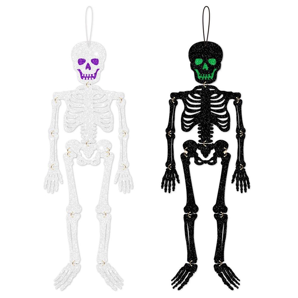 Halloween party decoration items - Glowing Skull Halloween Decorative Hanging Items, Halloween House Decoration Setup for Halloween Ghost Festival+